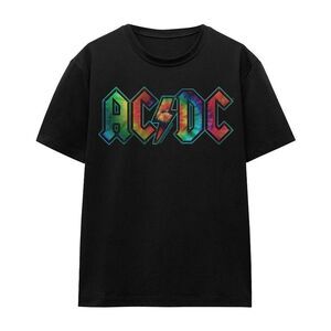 AC/DC Unisex Adult Tie Dye Logo T-Shirt / Black